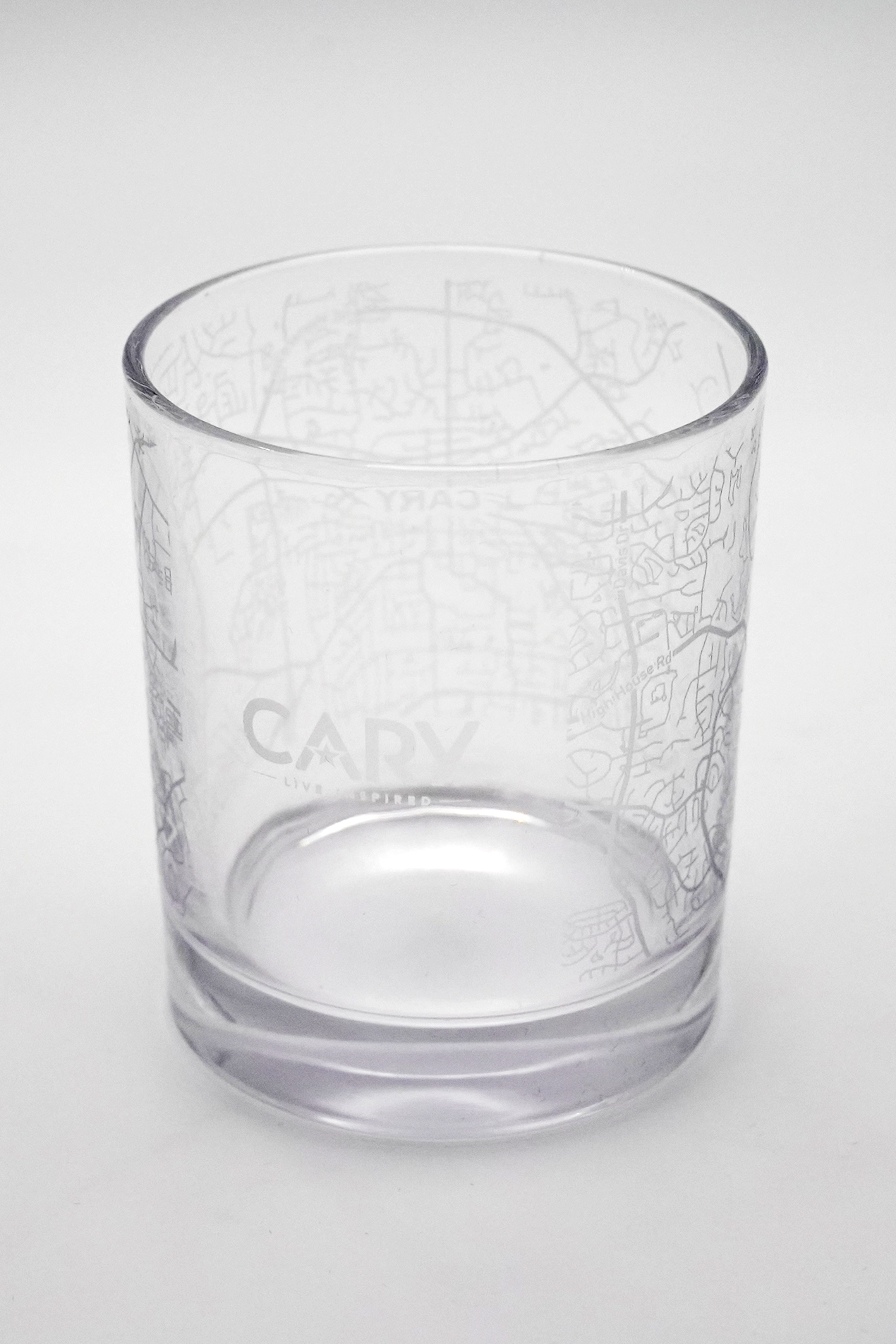 Cary Custom Etched Glass Set with Wood Box