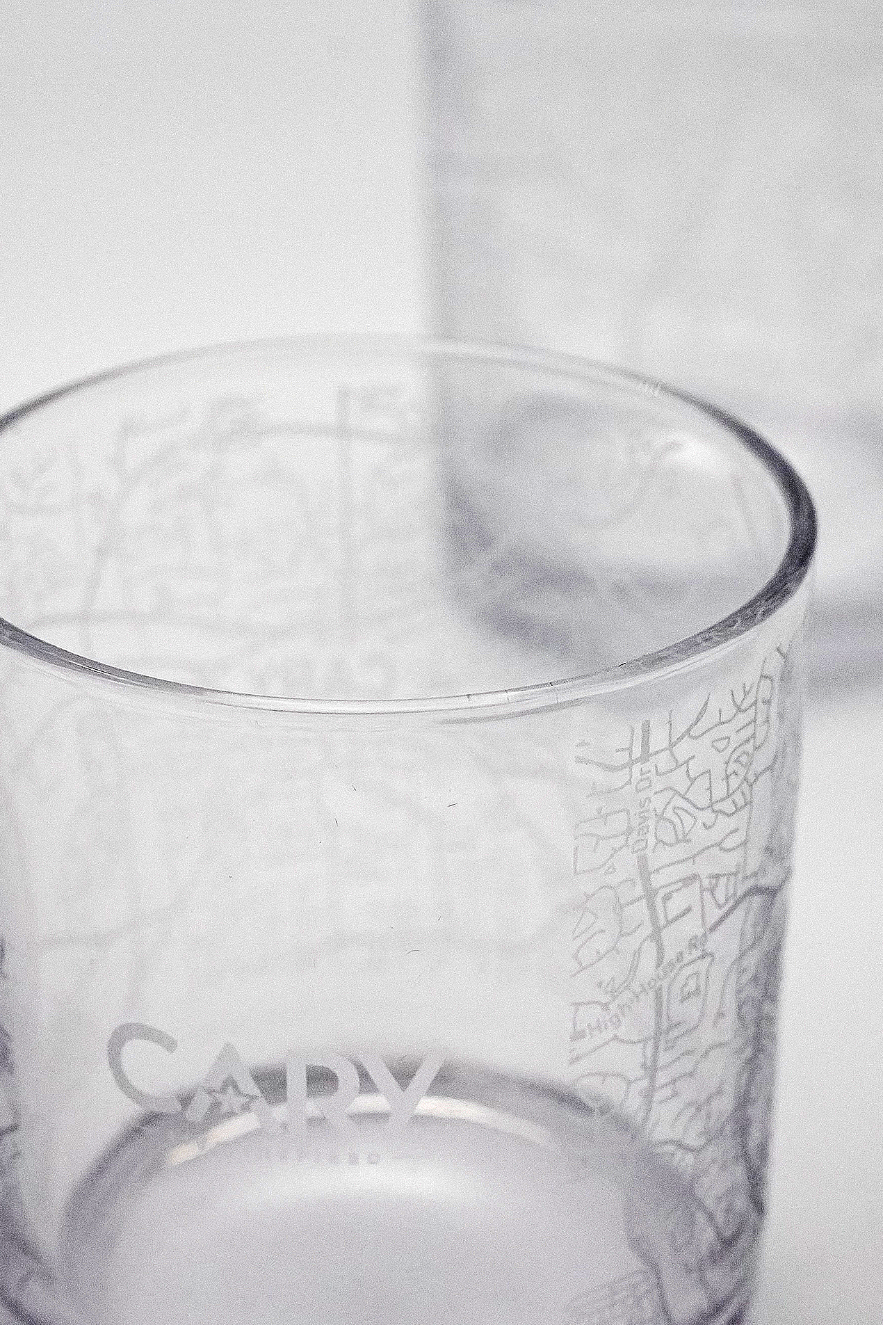 Cary Custom Etched Glass Set with Wood Box