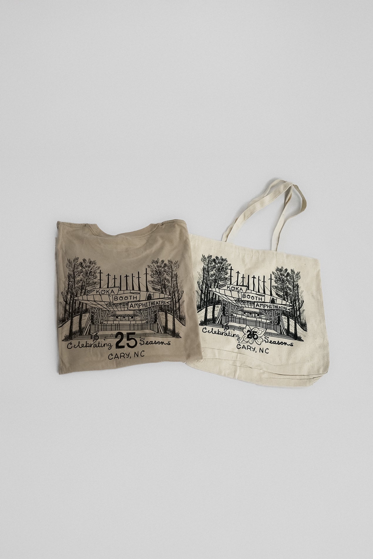 Koka Booth Amphitheatre Anniversary Edition Tee-shirt and Tote Bag